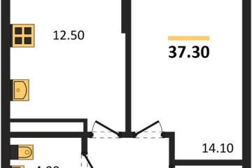Фото №1: 1-комнатная квартира 37 м² - Краснодар, мкр. Прикубанский внутригородской округ, ул. Марины Цветаевой, 35