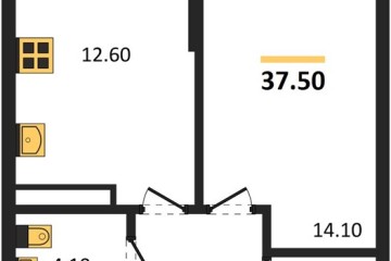 Фото №1: 1-комнатная квартира 37 м² - Краснодар, мкр. Прикубанский внутригородской округ, ул. Марины Цветаевой, 35
