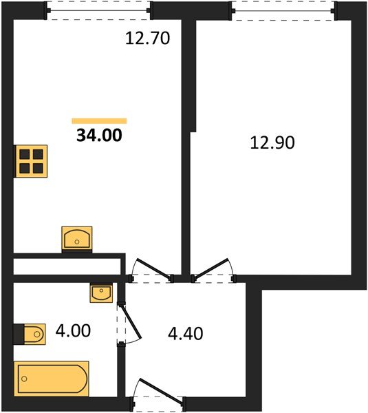 Фото №1: 1-комнатная квартира 34 м² - Краснодар, Догма Парк, мкр. Прикубанский внутригородской округ, ул. Марины Цветаевой, 35