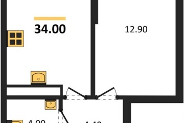 Фото №1: 1-комнатная квартира 34 м² - Краснодар, мкр. Прикубанский внутригородской округ, ул. Марины Цветаевой, 35