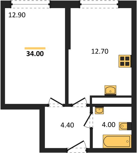 Фото №1: 1-комнатная квартира 34 м² - Краснодар, Догма Парк, мкр. Прикубанский внутригородской округ, ул. Марины Цветаевой, 35