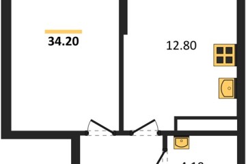 Фото №1: 1-комнатная квартира 34 м² - Краснодар, мкр. Прикубанский внутригородской округ, ул. Марины Цветаевой, 35