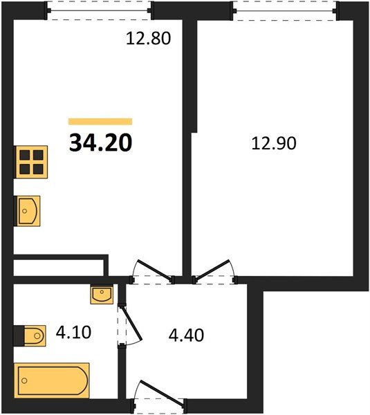 Фото №1: 1-комнатная квартира 34 м² - Краснодар, Догма Парк, мкр. Прикубанский внутригородской округ, ул. Марины Цветаевой, 35
