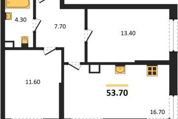 Фото №1: 2-комнатная квартира 53 м² - Краснодар, мкр. Прикубанский внутригородской округ, ул. Марины Цветаевой, 35