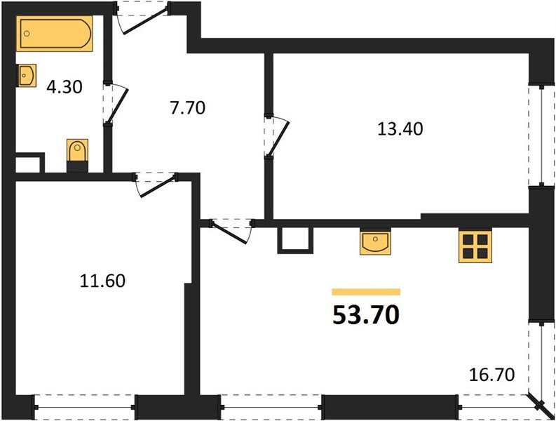 Фото №1: 2-комнатная квартира 53 м² - Краснодар, Догма Парк, мкр. Прикубанский внутригородской округ, ул. Марины Цветаевой, 35