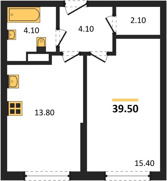 Фото №1: 1-комнатная квартира 39 м² - Краснодар, Догма Парк, мкр. Прикубанский внутригородской округ, ул. Марины Цветаевой, 35