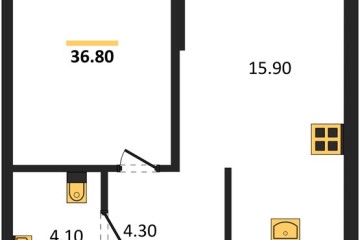 Фото №1: 1-комнатная квартира 36 м² - Краснодар, мкр. Прикубанский внутригородской округ, ул. Марины Цветаевой, 35