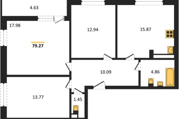 Фото №1: 3-комнатная квартира 80 м² - Краснодар, мкр. жилой комплекс Архитектор, 