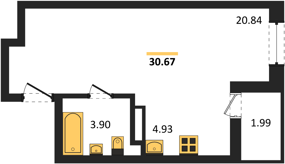 Фото №1: Студия 30 м² - Краснодар, Прикубанский внутригородской округ, мкр. жилой комплекс Архитектор