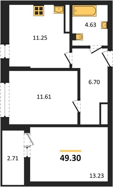 Фото №1: 2-комнатная квартира 49 м² - Краснодар, Прикубанский внутригородской округ, мкр. жилой комплекс Архитектор