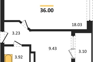 Фото №1: 1-комнатная квартира 36 м² - Краснодар, мкр. жилой комплекс Архитектор, 