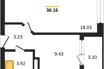 Фото №1: 1-комнатная квартира 36 м² - Краснодар, мкр. жилой комплекс Архитектор, 