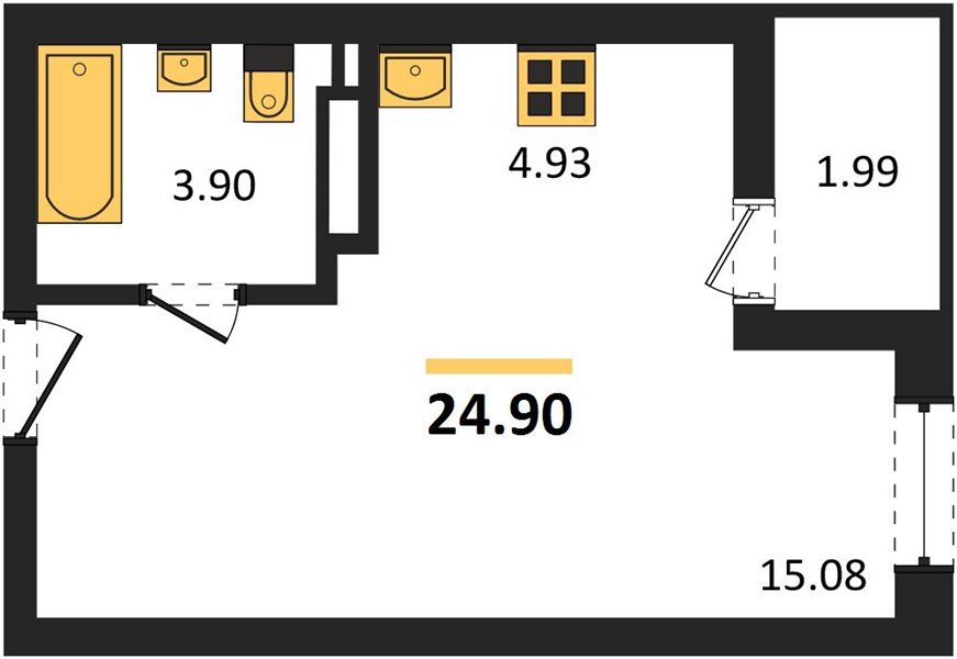 Фото №1: Студия 24 м² - Краснодар, Прикубанский внутригородской округ, мкр. жилой комплекс Архитектор