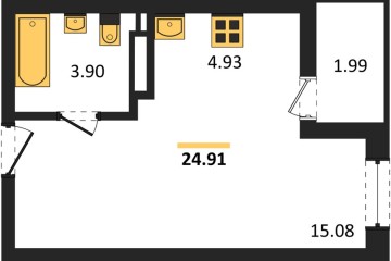 Фото №1: Студия 24 м² - Краснодар, мкр. жилой комплекс Архитектор, 