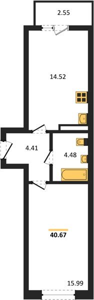 Фото №1: 1-комнатная квартира 40 м² - Краснодар, Прикубанский внутригородской округ, мкр. жилой комплекс Архитектор