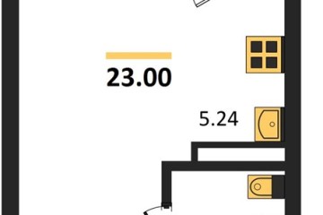 Фото №1: Студия 23 м² - Краснодар, мкр. жилой комплекс Архитектор, 