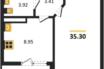 Фото №1: 1-комнатная квартира 35 м² - Краснодар, мкр. жилой комплекс Архитектор, 