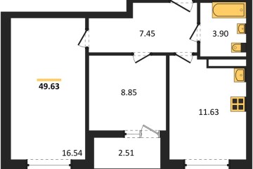 Фото №1: 2-комнатная квартира 49 м² - Краснодар, мкр. жилой комплекс Архитектор, 
