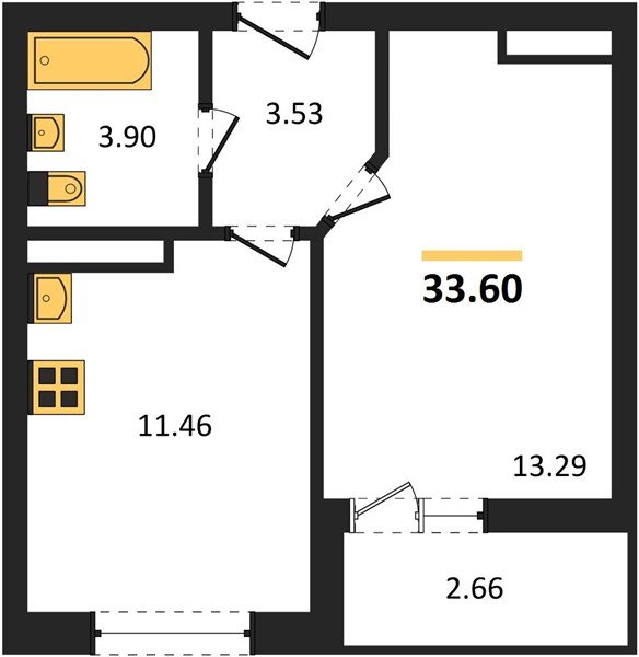 Фото №1: 1-комнатная квартира 33 м² - Краснодар, Прикубанский внутригородской округ, мкр. жилой комплекс Архитектор