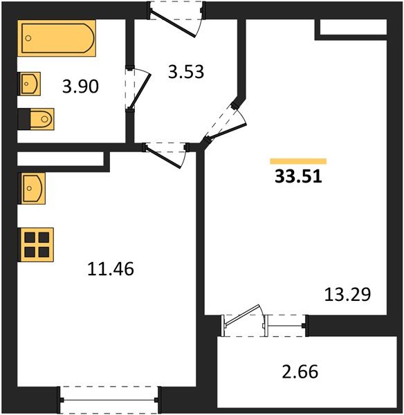 Фото №1: 1-комнатная квартира 33 м² - Краснодар, Прикубанский внутригородской округ, мкр. жилой комплекс Архитектор