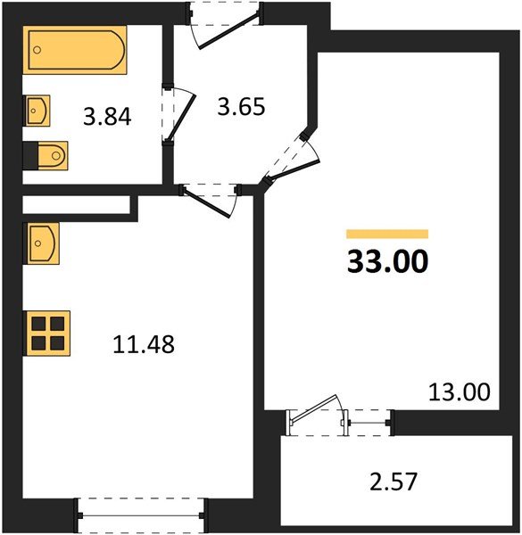 Фото №1: 1-комнатная квартира 33 м² - Краснодар, Прикубанский внутригородской округ, мкр. жилой комплекс Архитектор