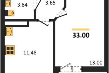 Фото №1: 1-комнатная квартира 33 м² - Краснодар, мкр. жилой комплекс Архитектор, 