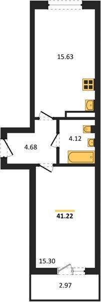 Фото №1: 1-комнатная квартира 41 м² - Краснодар, Прикубанский внутригородской округ, мкр. жилой комплекс Архитектор