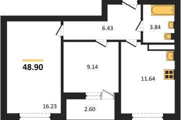 Фото №1: 2-комнатная квартира 48 м² - Краснодар, мкр. жилой комплекс Архитектор, 
