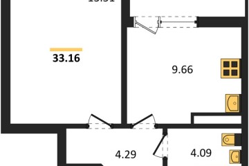 Фото №1: 1-комнатная квартира 33 м² - Краснодар, мкр. жилой комплекс Архитектор, 