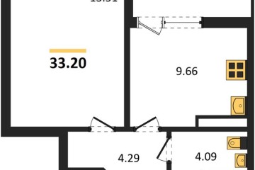 Фото №1: 1-комнатная квартира 33 м² - Краснодар, мкр. жилой комплекс Архитектор, 