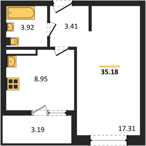 Фото №1: 1-комнатная квартира 35 м² - Краснодар, Прикубанский внутригородской округ, мкр. жилой комплекс Архитектор
