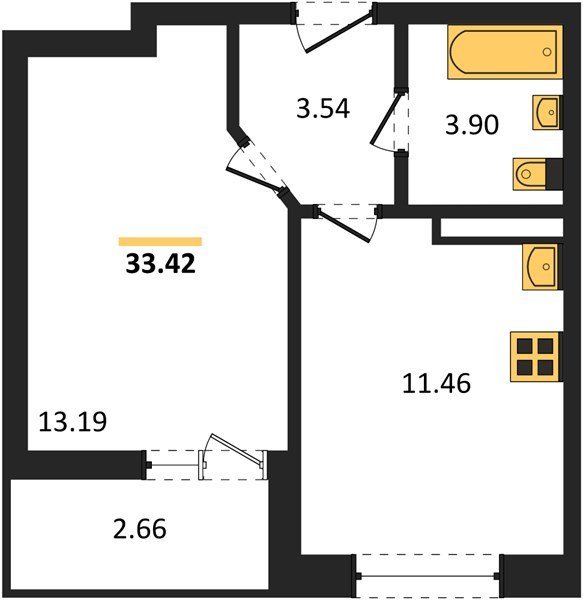 Фото №1: 1-комнатная квартира 33 м² - Краснодар, Прикубанский внутригородской округ, мкр. жилой комплекс Архитектор