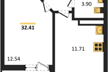 Фото №1: 1-комнатная квартира 32 м² - Краснодар, мкр. жилой комплекс Архитектор, 