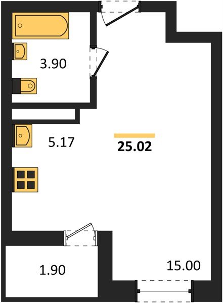 Фото №1: Студия 25 м² - Краснодар, Прикубанский внутригородской округ, мкр. жилой комплекс Архитектор
