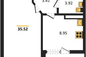 Фото №1: 1-комнатная квартира 35 м² - Краснодар, мкр. жилой комплекс Архитектор, 