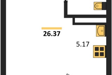 Фото №1: Студия 26 м² - Краснодар, мкр. жилой комплекс Архитектор, 