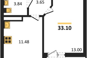 Фото №1: 1-комнатная квартира 33 м² - Краснодар, мкр. жилой комплекс Архитектор, 
