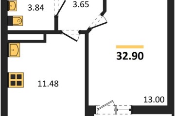 Фото №1: 1-комнатная квартира 32 м² - Краснодар, мкр. жилой комплекс Архитектор, 