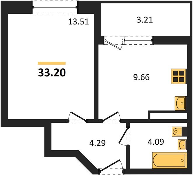 Фото №1: 1-комнатная квартира 33 м² - Краснодар, Прикубанский внутригородской округ, мкр. жилой комплекс Архитектор