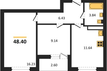Фото №1: 2-комнатная квартира 48 м² - Краснодар, мкр. жилой комплекс Архитектор, 