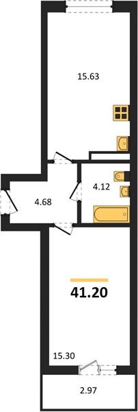 Фото №1: 1-комнатная квартира 41 м² - Краснодар, Прикубанский внутригородской округ, мкр. жилой комплекс Архитектор