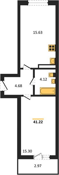 Фото №1: 1-комнатная квартира 41 м² - Краснодар, Прикубанский внутригородской округ, мкр. жилой комплекс Архитектор