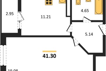 Фото №1: 1-комнатная квартира 41 м² - Краснодар, мкр. жилой комплекс Архитектор, 