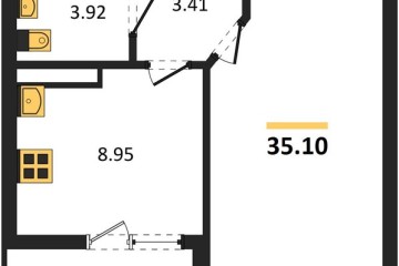 Фото №1: 1-комнатная квартира 35 м² - Краснодар, мкр. жилой комплекс Архитектор, 