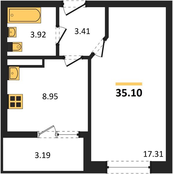 Фото №1: 1-комнатная квартира 35 м² - Краснодар, Прикубанский внутригородской округ, мкр. жилой комплекс Архитектор