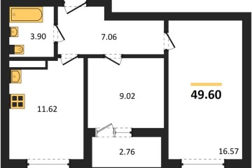 Фото №1: 2-комнатная квартира 49 м² - Краснодар, мкр. жилой комплекс Архитектор, 