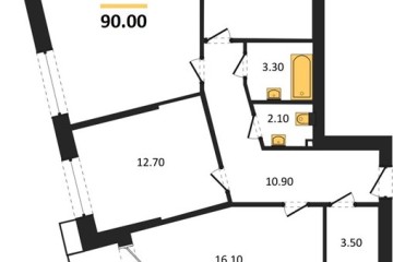Фото №1: 3-комнатная квартира 90 м² - Краснодар, мкр. Парк Победы, 
