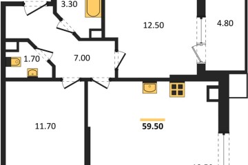 Фото №1: 2-комнатная квартира 59 м² - Краснодар, мкр. Парк Победы, 