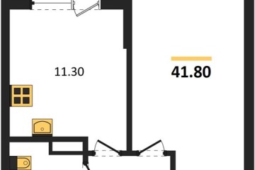 Фото №1: 1-комнатная квартира 41 м² - Краснодар, мкр. Парк Победы, 