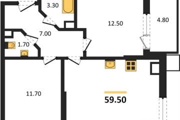 Фото №1: 2-комнатная квартира 59 м² - Краснодар, мкр. Прикубанский внутригородской округ, 